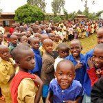 School children excited about holiday celebration, Duha School, Rwanda