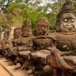 Demons at South Gate of Angkor Thom, Cambodia